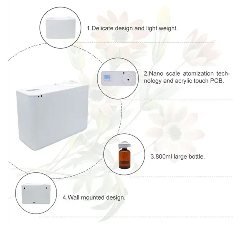 NAMSTE Hotel 4000m³ Electric Fragrance Diffuser Smart Nebulizer Essential Oil Aroma Machine Fragrance Sprayer Fragrance Device