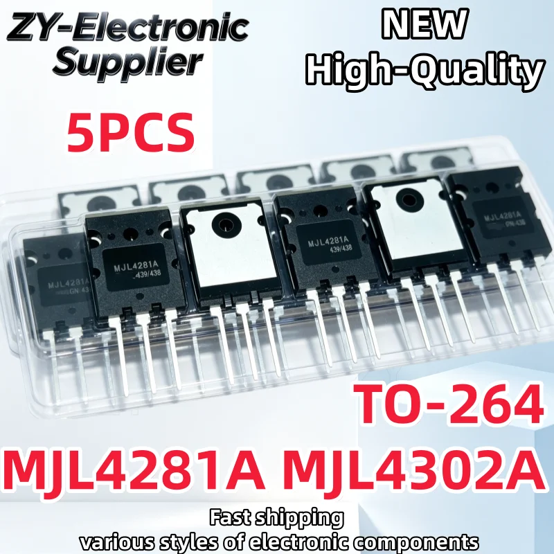 5Pairs/5Pcs TO-264 100% New MJL4281A MJL4302A MJL4281 MJL4302 Amplifier audio pairing