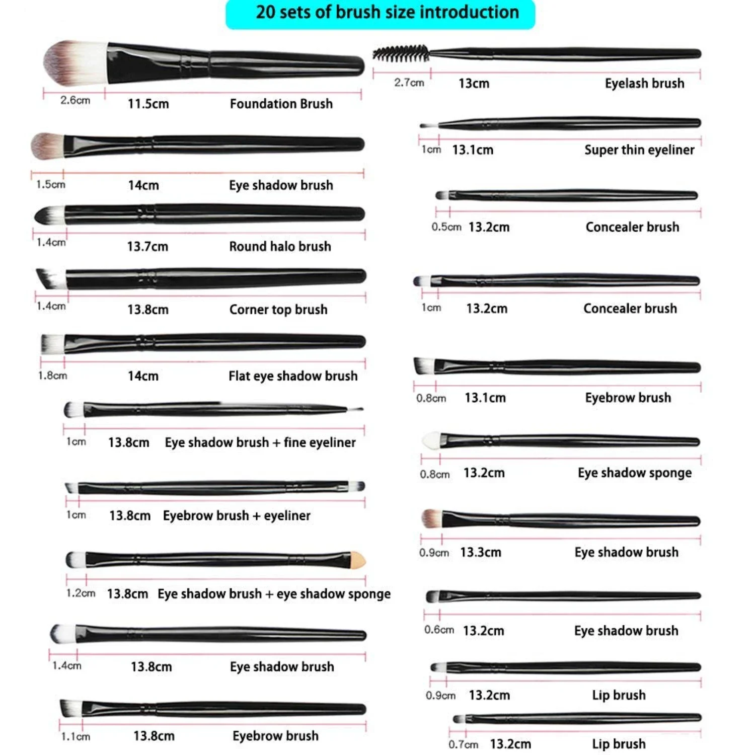 Mejore su rutina de belleza hoy con este juego de brochas de maquillaje de alta calidad, exquisito, lujoso y profesional de 20 piezas. Perfe