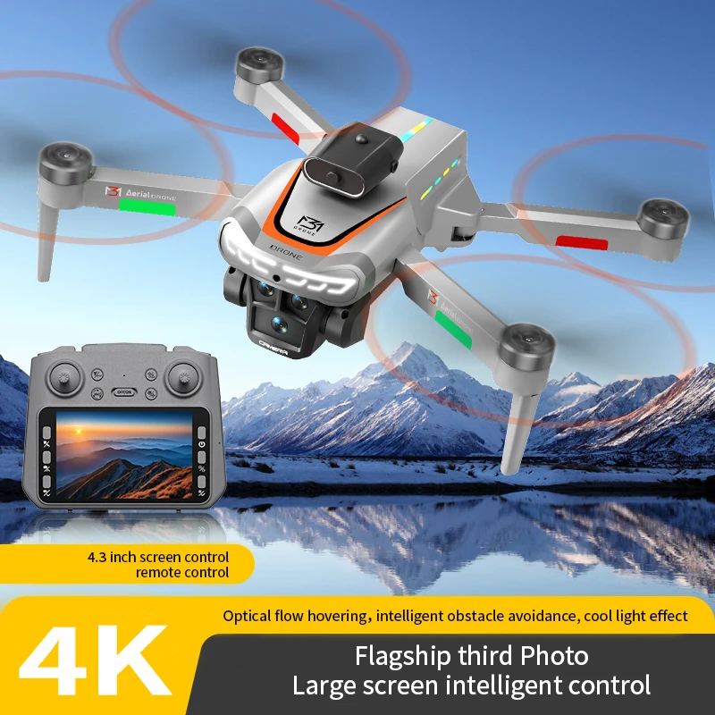 

M3 4K HD Brushed Drone with Screen RC | Optical Flow Hover for Obstacle Avoidance | Black Tech Quadcopter Aerial Photography