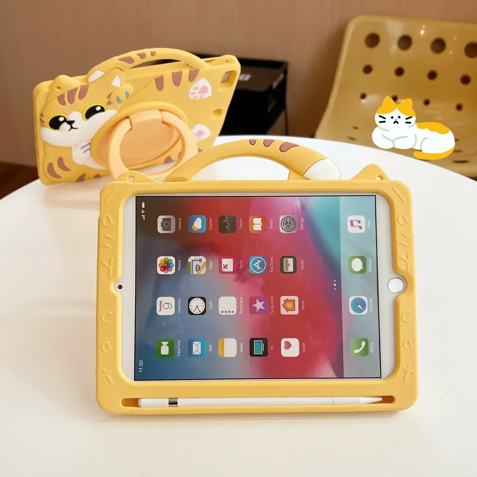 Kids Case for iPad Pro 11 10th pro 10.5 9.7 Air 5 4 3 2 1 Cute Cat Cover for 10.2 9th 8th 7th 9.7 6th 5th mini 7 6 5 4 3 2 1