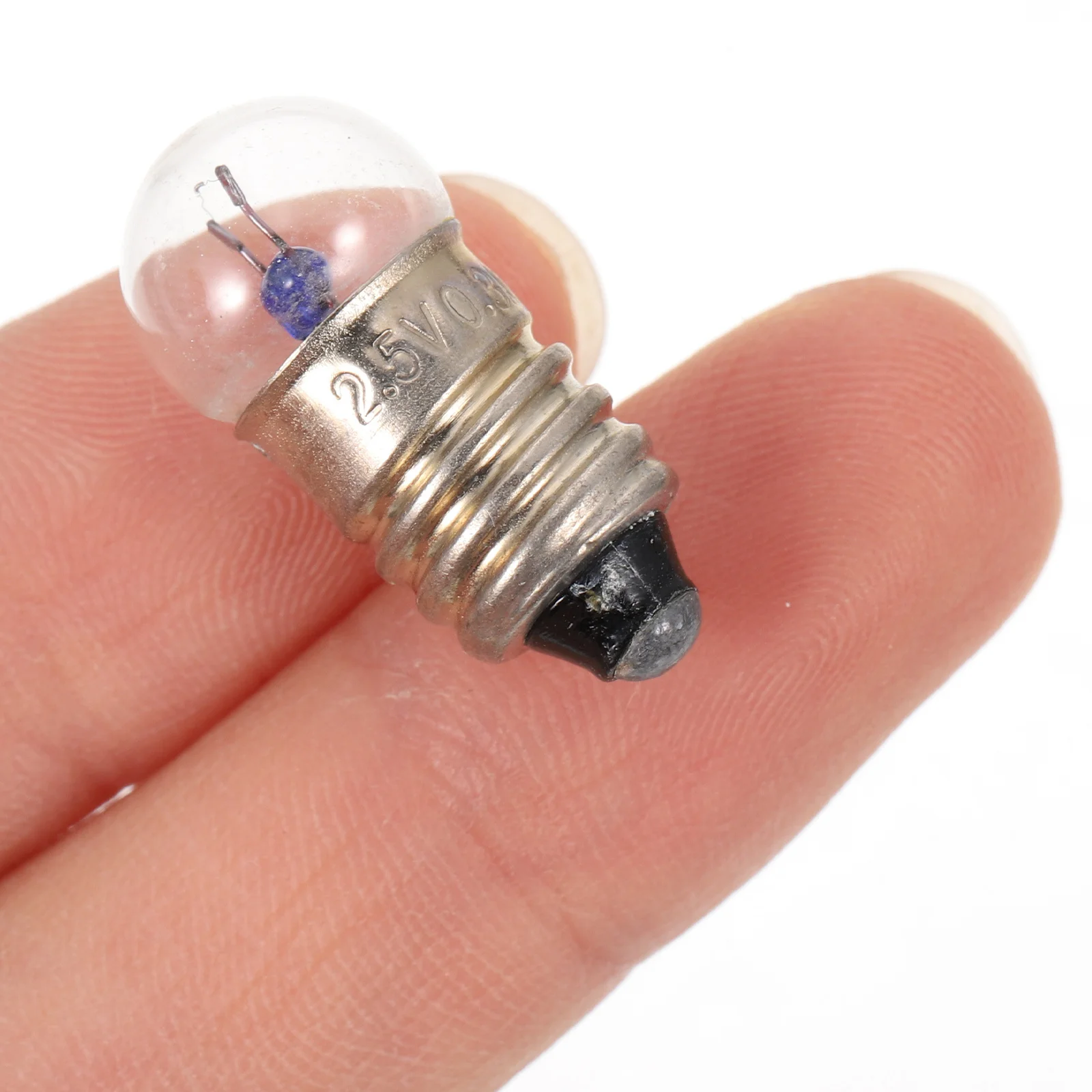 10Pcs Small Light Bulb 2.5V 0.3a Screw Lamp Holder Replacement for Flashlight Science Experiment Flashlight