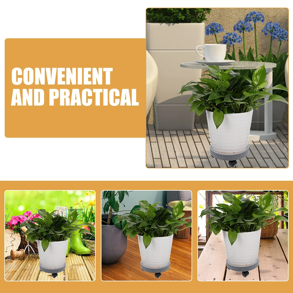 

Rolling Plant Tray Planter Holder Movable Flower Pot Stand Heavy Duty Plant Base Strong Stable for Indoor Outdoor Garden Plants
