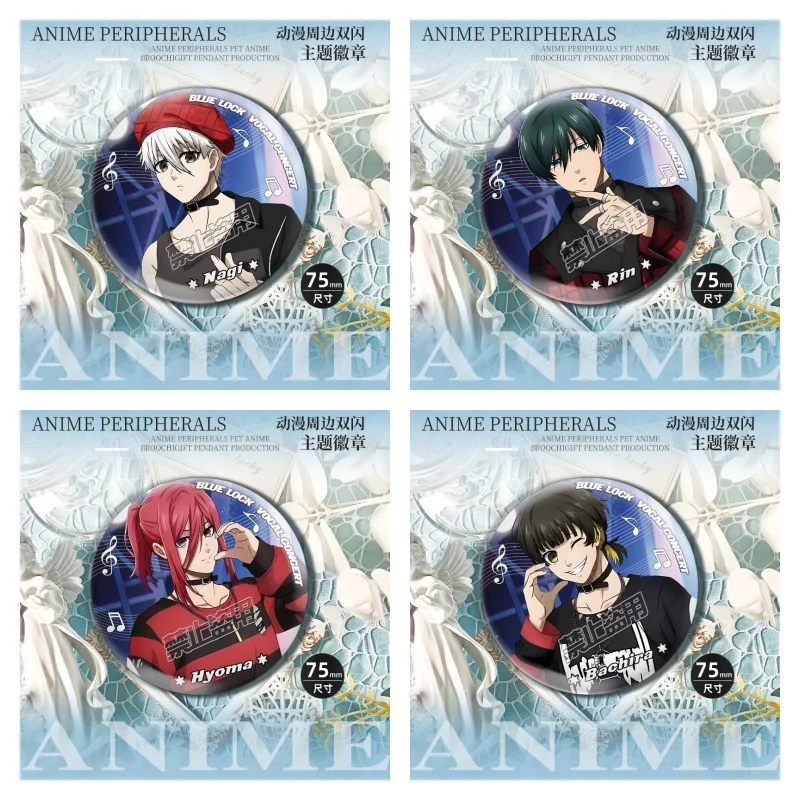 BLUE LOCK Anime Figures Nagi Seishiro Itoshi Rin Metal Badge Brooch Chigiri Hyoma Fashion Decor Pins Fans Birthday Gift Hot Sale