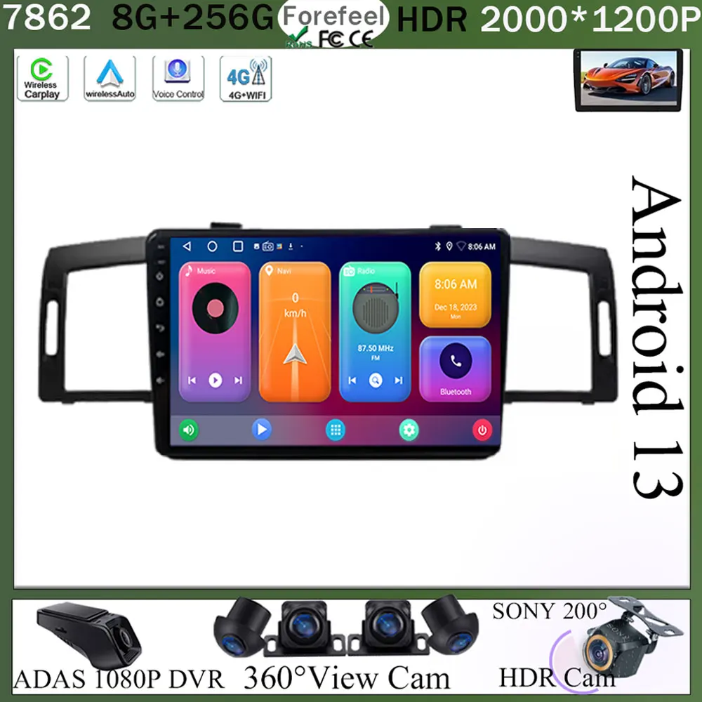 

No 2din dvd For NISSAN FUGA 2010–2003 Android 13 Multimedia Video Player GPS Navigation Stereo Head WIFI HDR Screen wireless