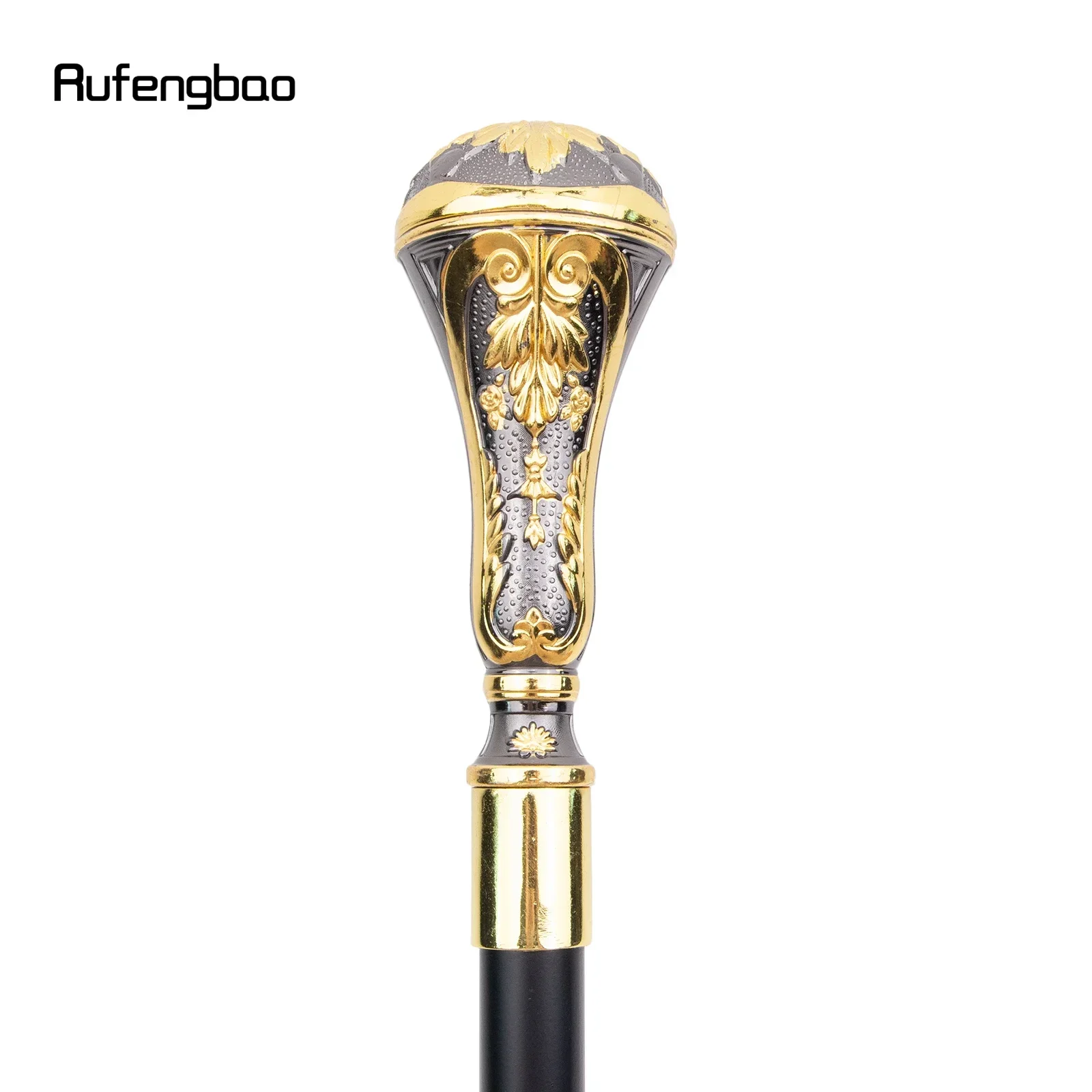 Золотисто-черная роскошная круглая ручка в виде листа, модная трость для вечеринки, декоративная трость, элегантная роскошная коробка 95 см