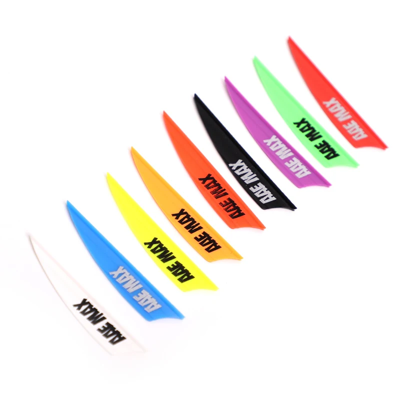 36pcs Arrow Feather  AAE MAX Blaze high elastic rubber Plastic Vanes Plumage 4.8cm Archery DIY Fletching Arrow Vanes Accessory