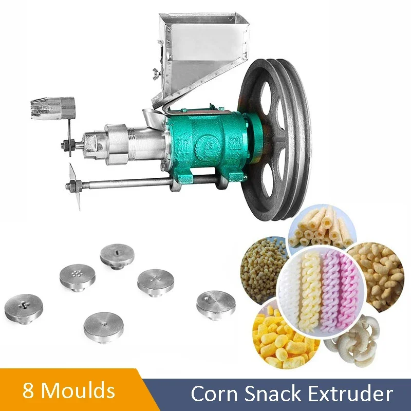 Manual Corn Snack Extruder 7 Mold Corn Rice Food Puffing Machine Corn Food Snack Extruder Machine