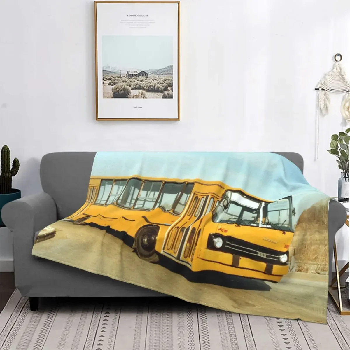 Ikarus 4 Yellow Car Blanket Fleece Winter Multifunction Ultra-Soft Throw Blankets for Sofa Bedroom Bedding Throws