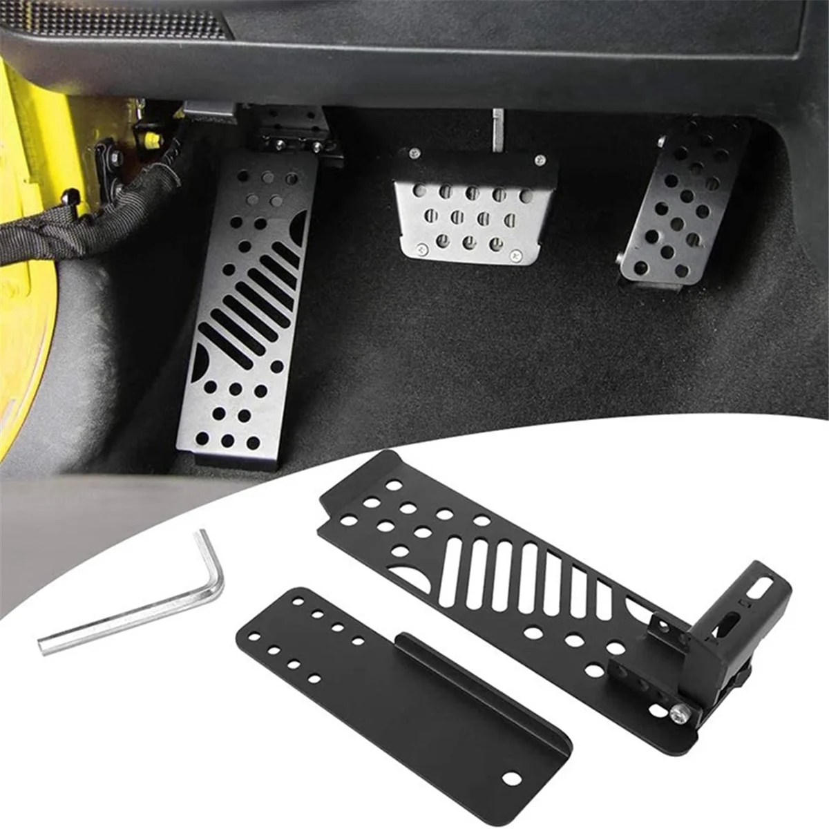 Dead Pedal for JL, Dead Pedal Left Side Foot Rest Kick Panel for Jeep 2018-2020 Wrangler JL Gladiator JT 2020