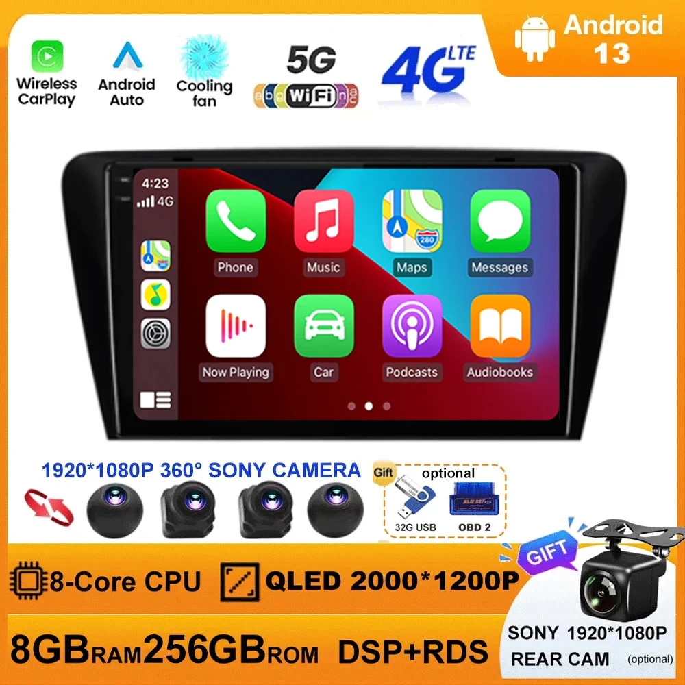 

Android 13 Car Radio For Skoda Octavia 3 A7 2013 - 2018 Multimedia Video Player Stereo GPS Navigation Carplay Andorid Auto WIFI