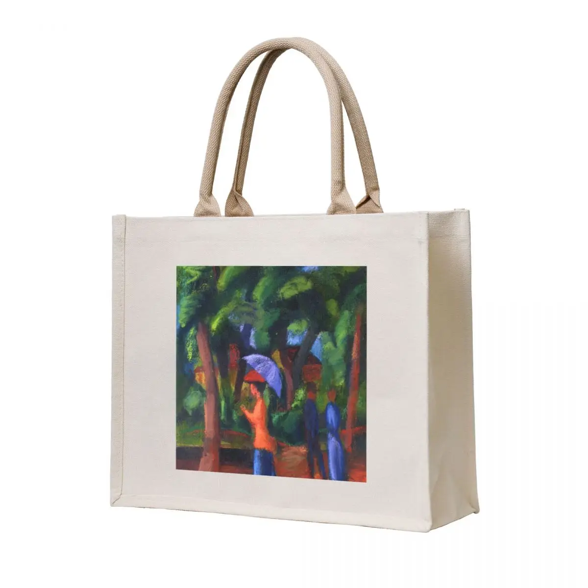 

Walking in the Park, August Macke Tote Bag Women's shopping bag Women's beach bags shopping trolley bag