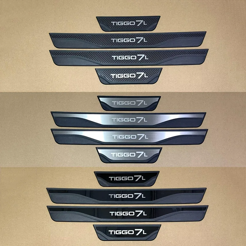 For Chery Tiggo 7L Tiggo7L 2026 2027 2028 Active Prime Ultra Door Sill Plate Stainless Steel Plastic Trim Stickers Car Interiors