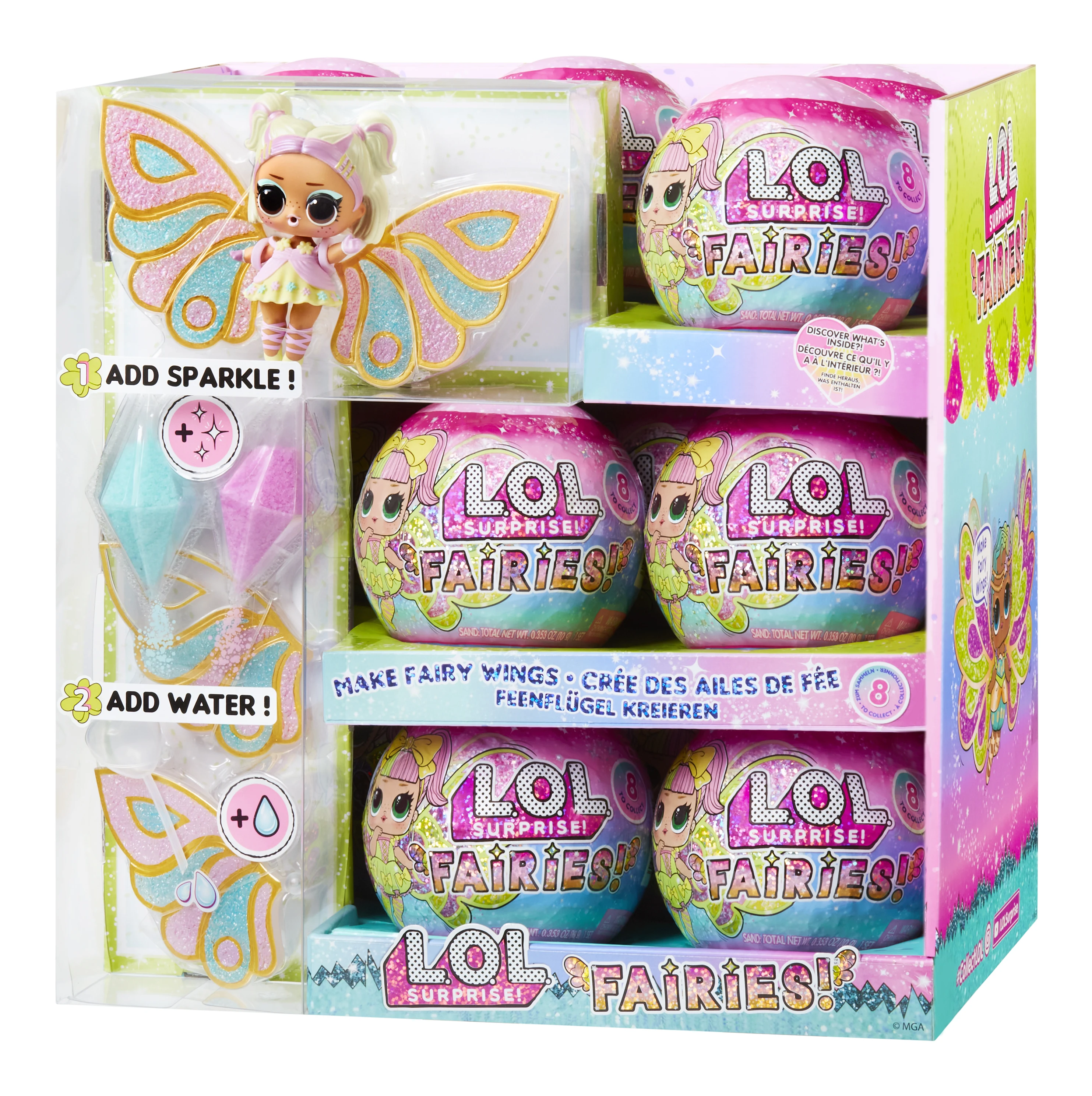 

Л.О.Л. Куклы-феи Surprise Fairies Tots с крыльями феи и более 8 сюрпризами для распаковки, включая подходящие аксессуары для фей. Отличный подарок.