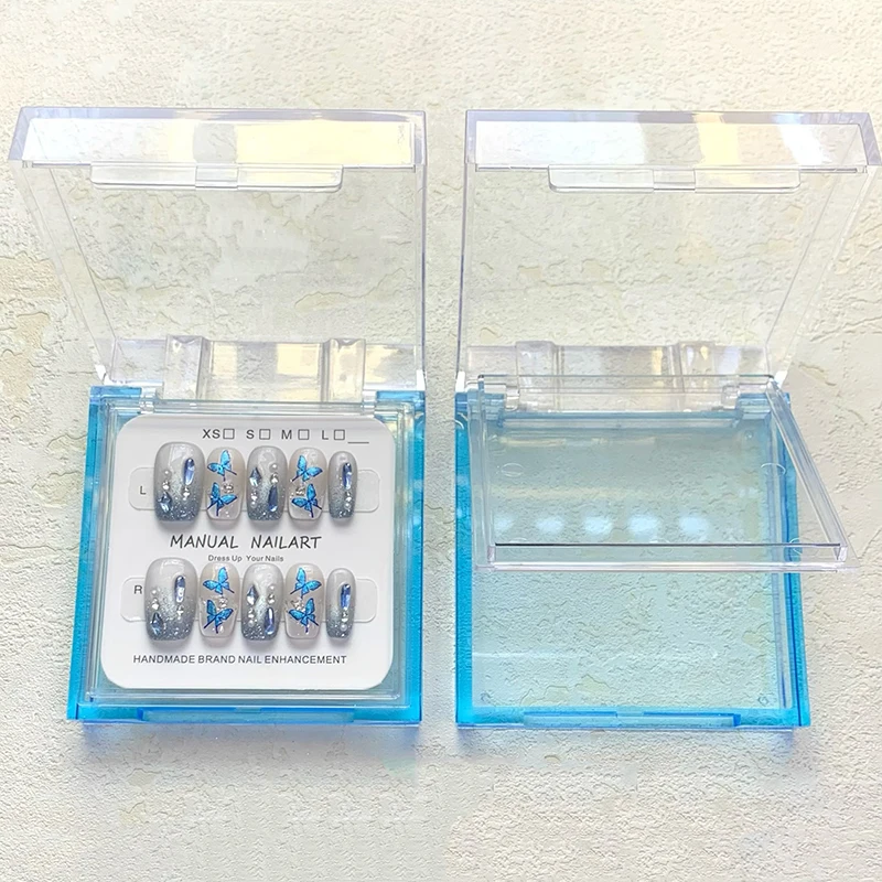 

Tidy Your Nail Station! Double Layer Storage Box for Tips & Charms, Keeps Everything Visible&Organized,Perfect for Salon or Home