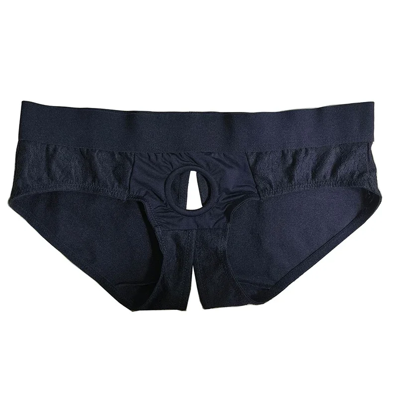 Unisex Strap On Harness Panties Lace Panty Strapless Underwear Strapon Briefs Crotchless
