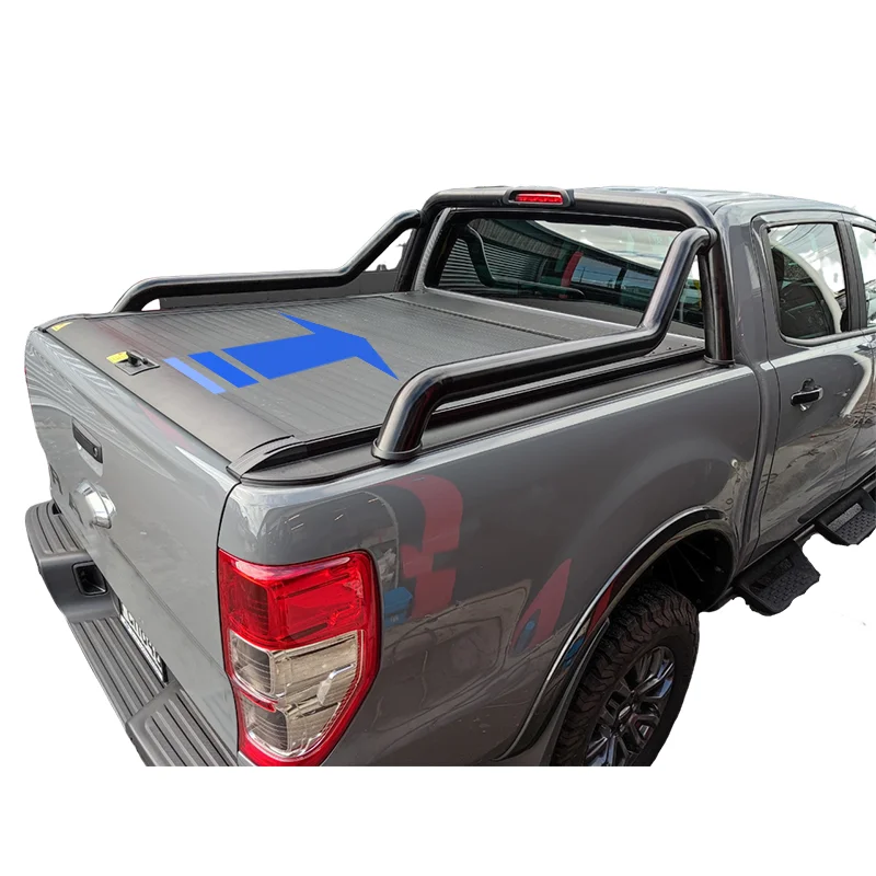 Aluminium Alloy Retractable Roller Lid Roll Up Cover Triton Tonneau Cover For Ford Ranger F150