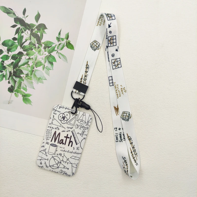Mathe-Spiel Ausweishalter Lanyards Gleichungs-Türkartenhalter Umhängeband Rubik's Cube Enthusiast Schlüsselanhänger Ausweis – Detail 13