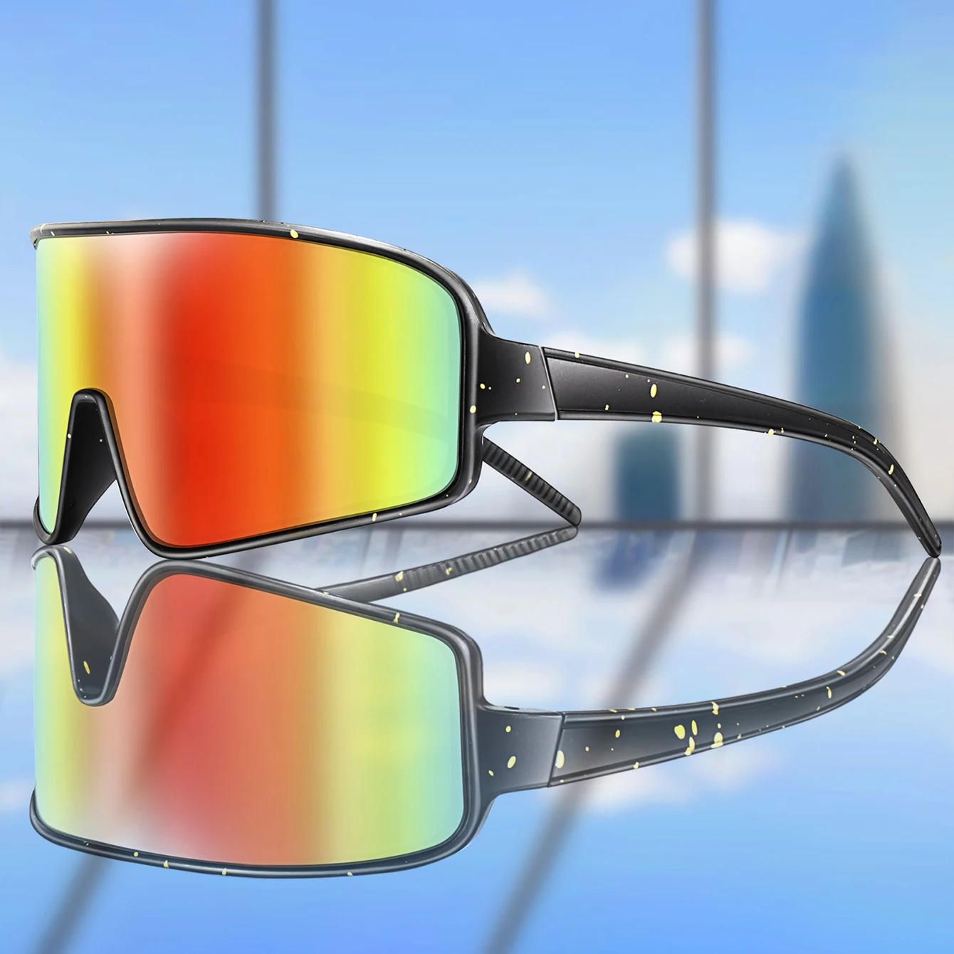 في الهواء الطلق نظارات شمسية كاجوال عدسة كبيرة يندبروف الرياضة الدراجة الرجال النساء الدراجات القيادة التخييم دراجة الجبلية للجنسين نظارات UV400