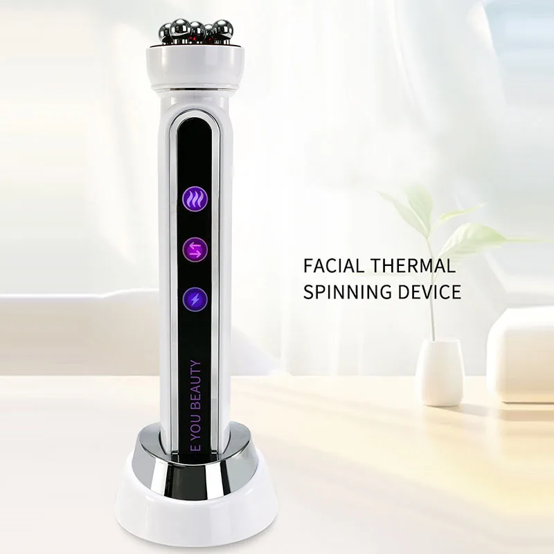 Riscaldamento RF 3in1 EMS viso 360 °   Massaggiatore a rulli Massaggiatore a rulli per lifting facciale Ringiovanimento della pelle Stringere lo strumento di bellezza