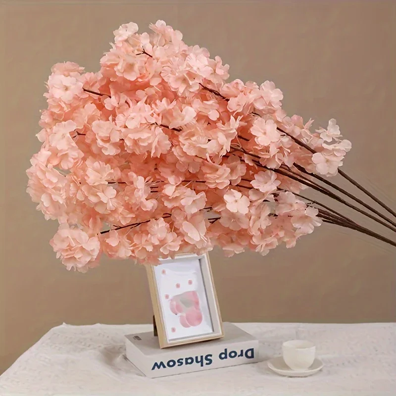 Künstliche Kirschblüte, rosa, weißer Kirschbaum, Seidenblume, Frühlingskirsche, DIY Bonsai-Bogen, Hochzeit, Requisiten, Heimdekoration – Detail 8