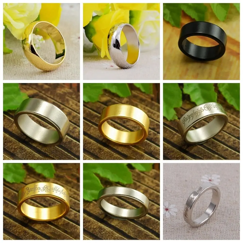 Magic Tricks Magnetic Magic Ring Gold Silver Plate 18mm/19mm/20mm/21mm Magician Ring Circular Arc Performance Wizard PK Ring