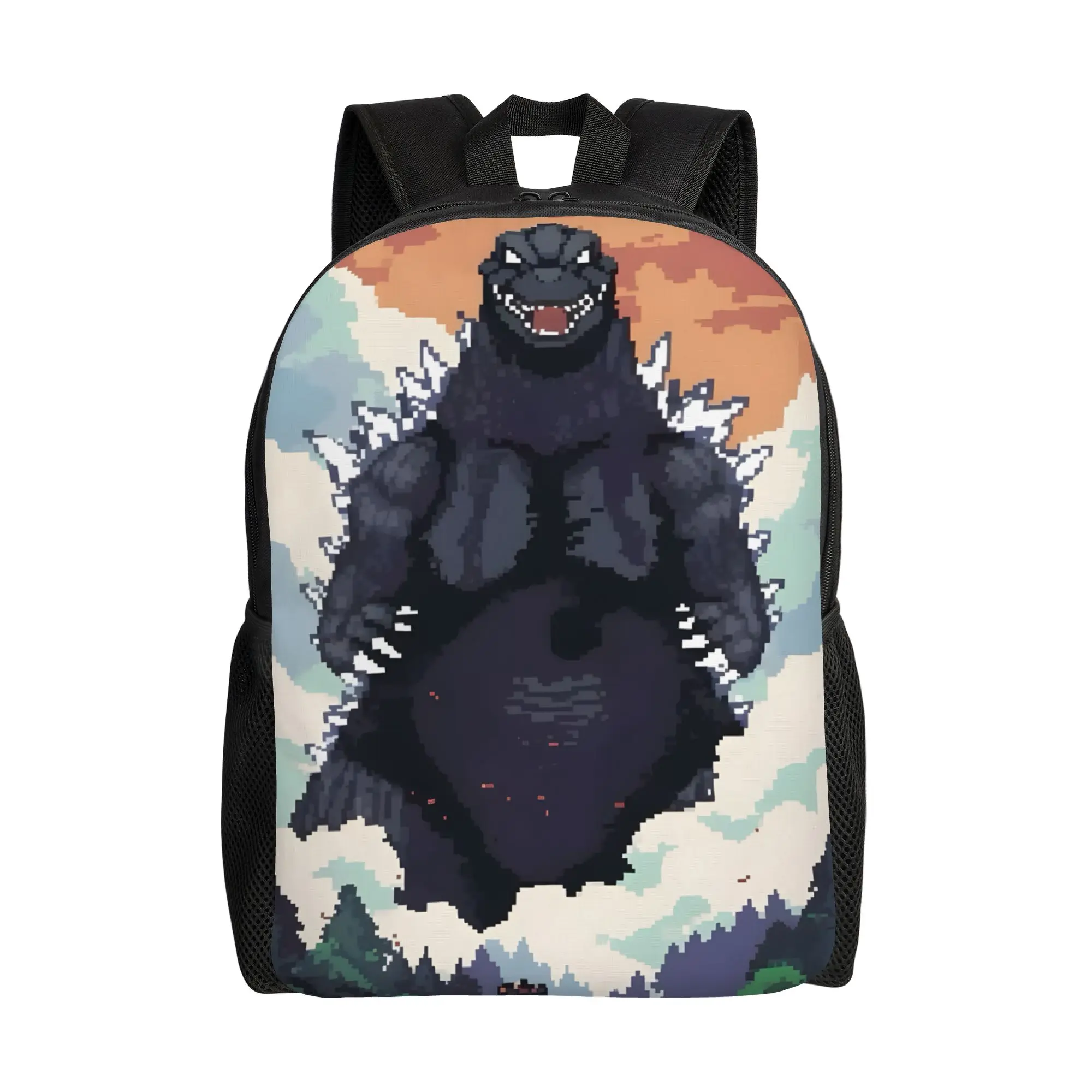 

1Piece Godzilla Laptop Bag Pixel Kaiju Backpack New Semester Begins