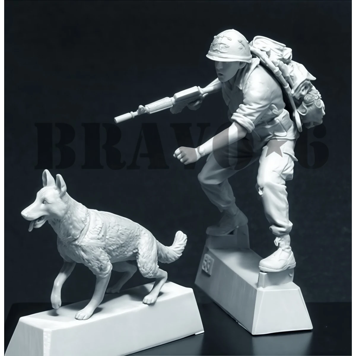 

Набор для сборки модели из смолы 1/35, Вьетнамская война — пехота армии США (солдат и собака), несобранный и неокрашенный GK, 1535R