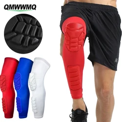 QMWWMQ 1Pcs Basketball Football Leggings Sleeve Outdoor Sports Leg Knee Protect Elbow Joint Guard Breathable Compression Socks