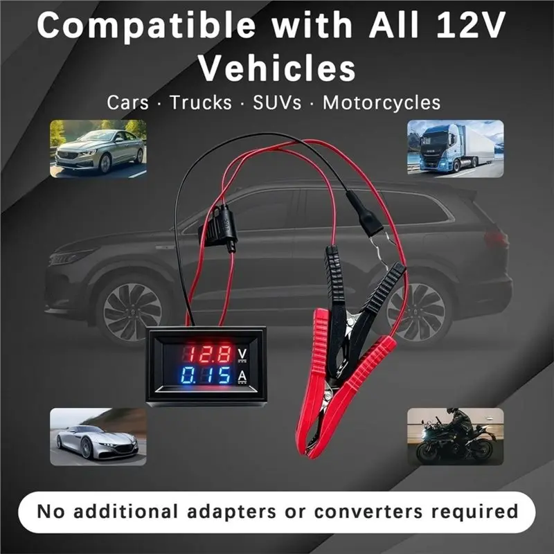 B23B Parasitic Battery Drain Tester,12V Automotive Fuse& Voltage Display Functionality- No Multimeter Needed Draw