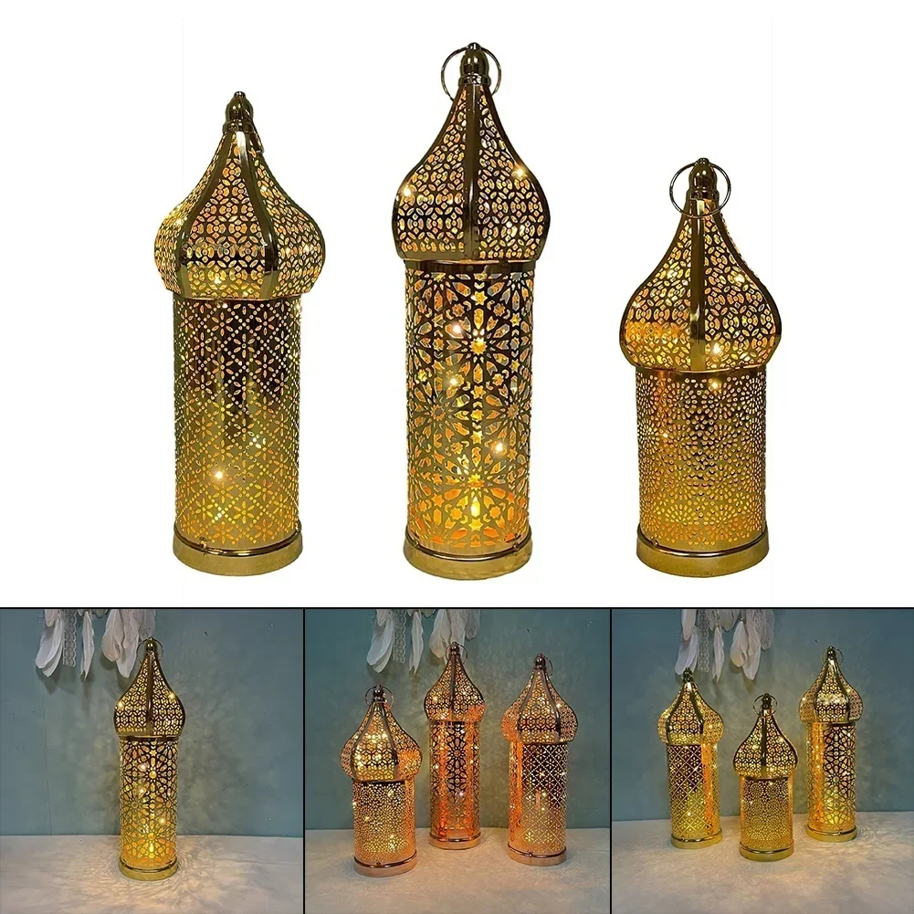High Quality Iron Ornaments Home Décor Home Decoration Light Ornaments Moroccan Ramadan Ron Lanter Table Decoration