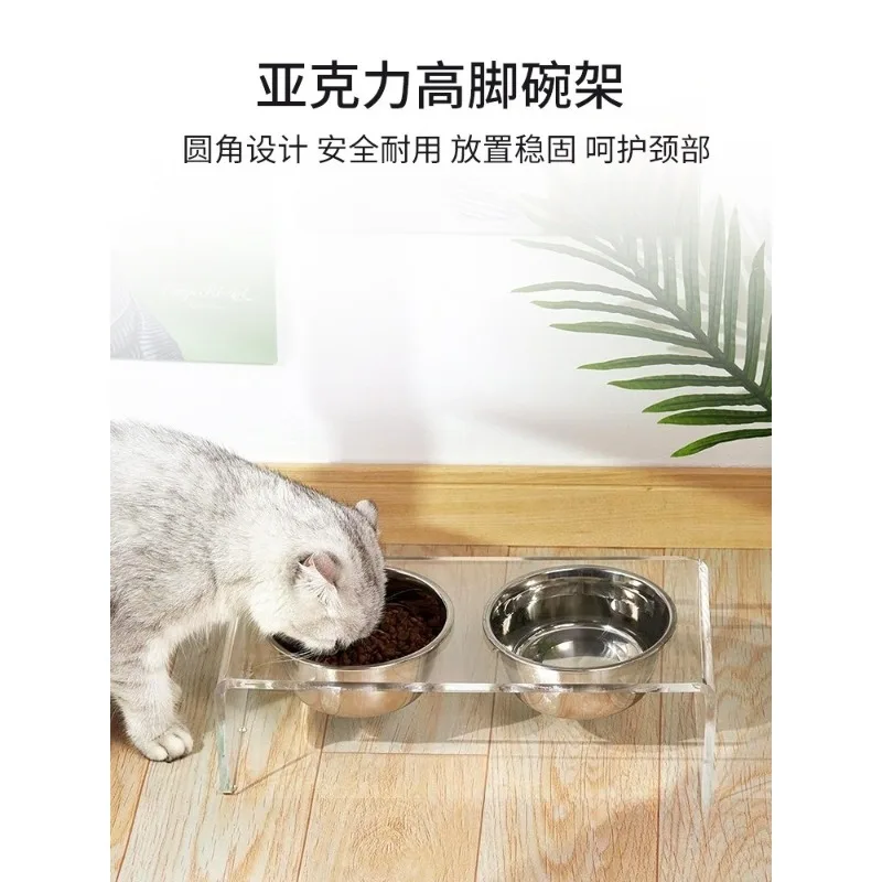 

Cat bowl pet bowl rack cat food bowl dog bowl cat plate cat food bowl rice bowl tall acrylic bowl rack dog bowls