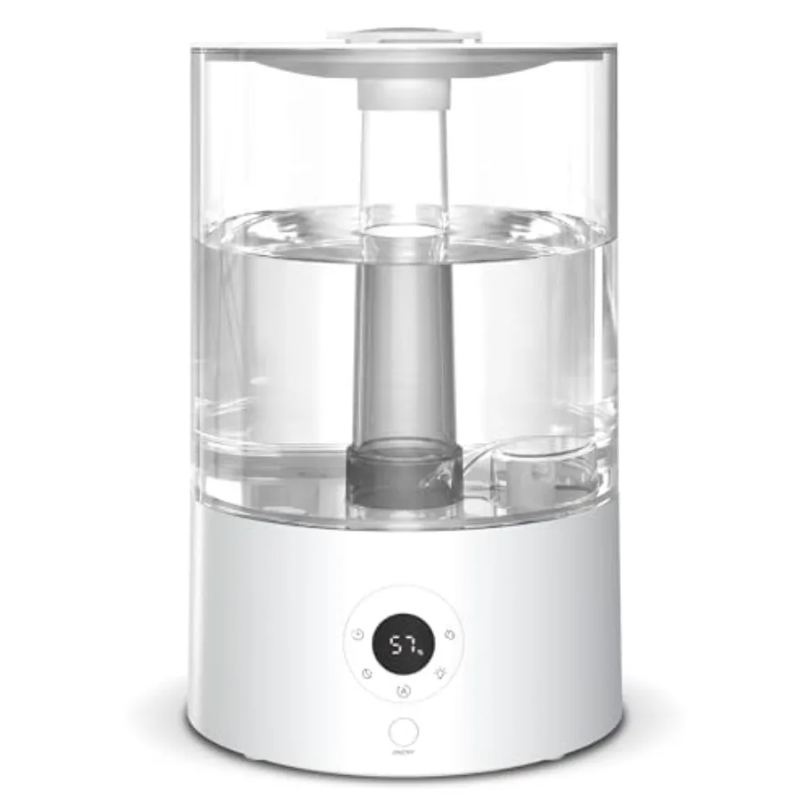 

Humidifiers for Bedroom 4L Top Fill for Large Room Easy to Fill and Clean Quiet 22dB Humidification for Baby Humidity display T
