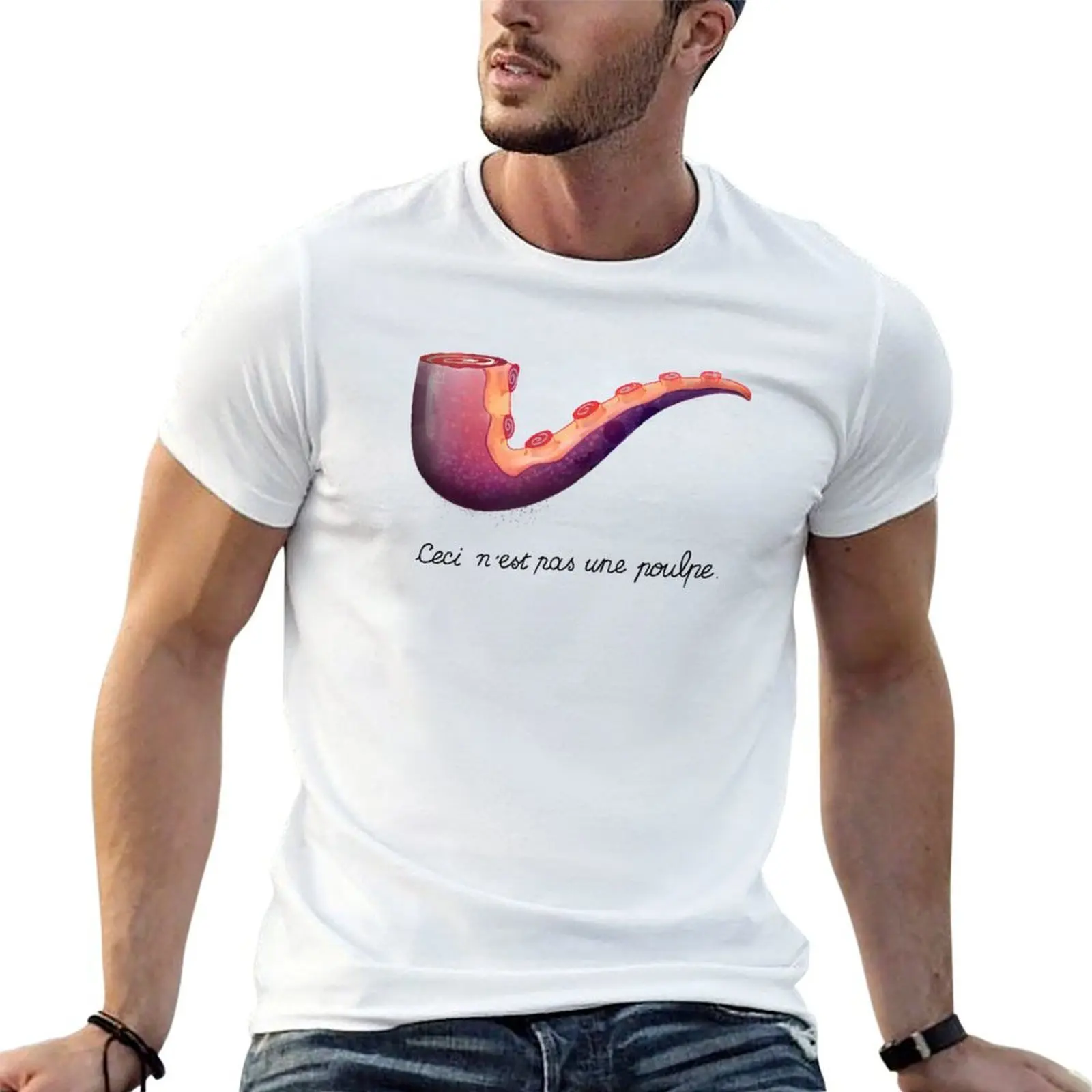 العلامة التجارية poulpe قمصان عالية n'est t الفاخرة رجل تي شيرتات قطن une Ceci تي شيرت باس رجل تي شيرت مصمم جودة