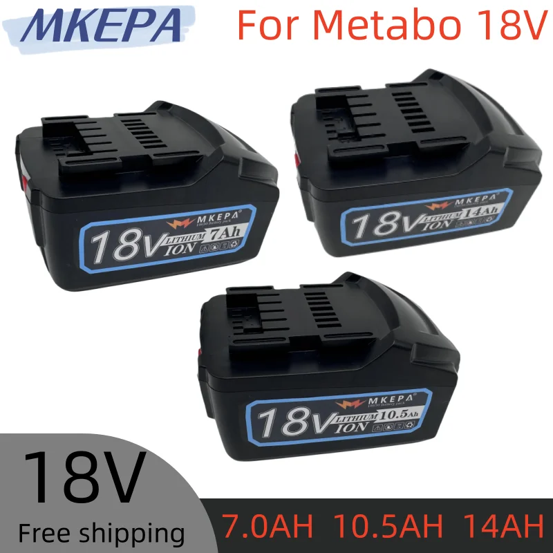 18V 14AH Battery for Metabo Cordless Power Tool Drill Drivers Wrench Hammers for Metabo 18V Battery 7AH-14AH 625592000 625591000