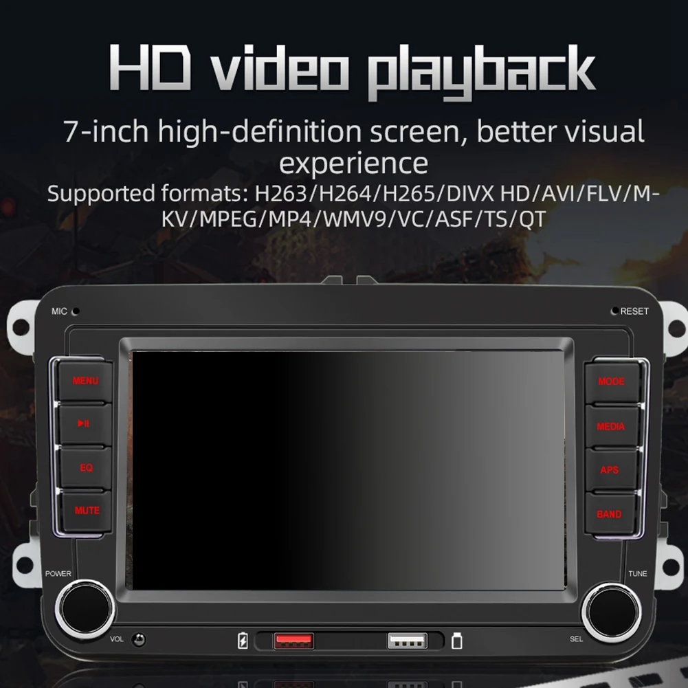 

7 Inch 2Din Carplay Android-Auto Radio Player Car Stereo Bluetooth MP5 Player For VW /Golf Polo/PASSAT/Skoda