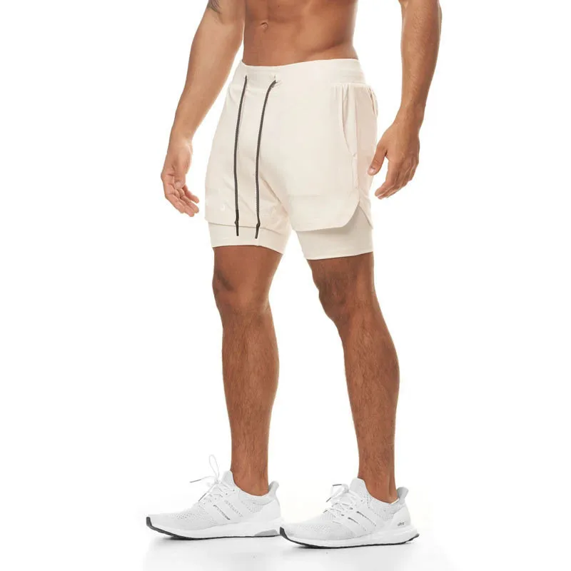 M-5XL Jogger Shorts Oversized Men 2 In 1 Short Pant Gyms Fitness Built-in Pocket Quick Dry Running Shorts Man Athletic Shorts