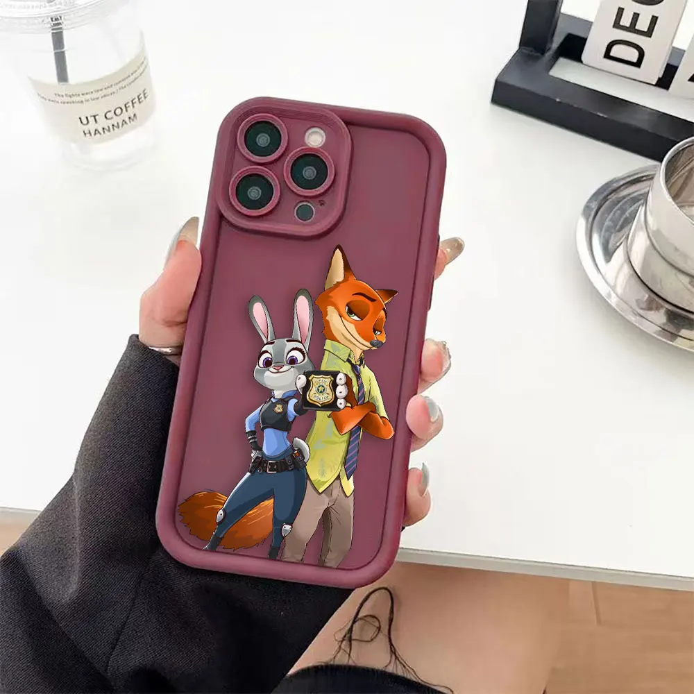 Disney Anime Zootopia Luxtury Phone Case For VIVO V20 V23 V23E V25 V27 V29 V30 V30E X60 X70 X80 X90 X100 PRO 4G 5G Case Funda