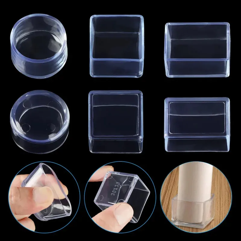 Silicone Anti Scratch Mat For Furniture Table Chair Rubber Feet Leg Cap Protector
