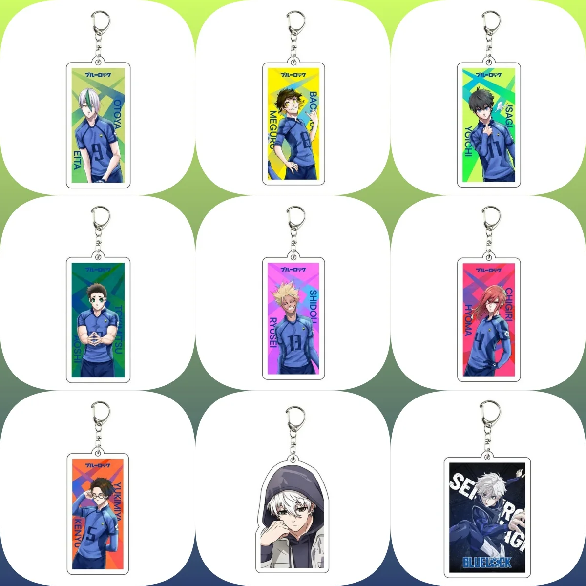 

6CM Anime BLUE LOCK cute Acrylic Keychain Model Cosplay Characters Ornament Accessories Goods Collection Christmas Gifts