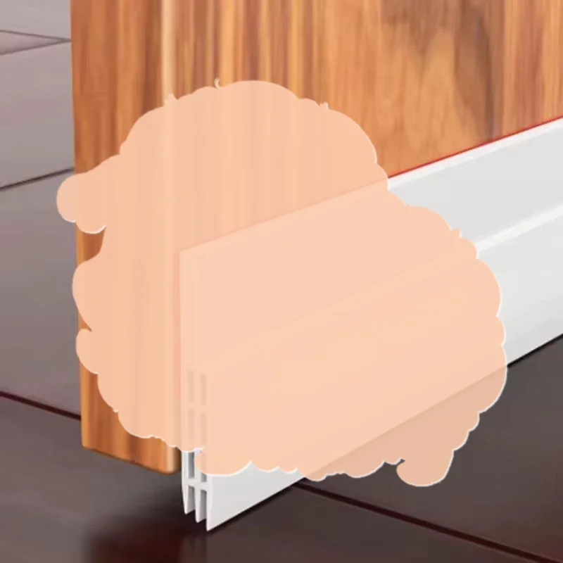 Door Bottom Sealing Strip Wind Dust Stopper Rainproof Weatherstrip Durable Cuttable Design for Home Door Gap Fill