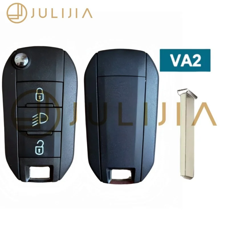 JULIJIA  ID46 PCF7941 Chip 433MHz Flip Car Remote Key For Peugeot 208 2008 301 308 508 5008 Citroen C2 C3 C4-Cactus C-Elysee view 3