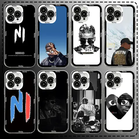 French Rapper Ninhos Phone Case For iPhone 16 15 14 13 12 11 Mini Pro Max X XR XSMax 7 8 Plus Transparent Soft TPU Back Cover
