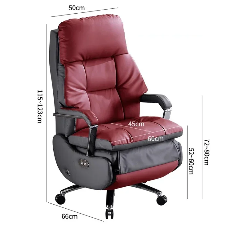 

Leather Boss Chair Electric Business Office Ventilated Massage Chair Sedentary Computer Office Furniture Silla De Oficina