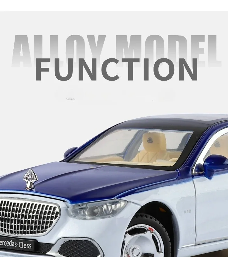1:24 RC Auto Door S680 Alloy Car Model Sound Light Toy Diecast Alloy Car Model Collectible Gift