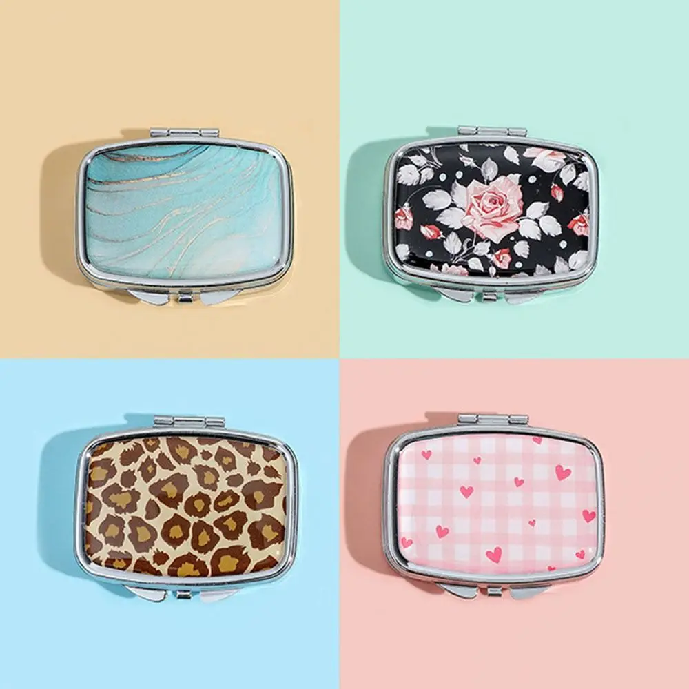 Square with HD Mirror Cartoon Animals Jewelry Box Waterproof Cute Sealed Organizer Kawaii Multifunctional Storage Box Medicine