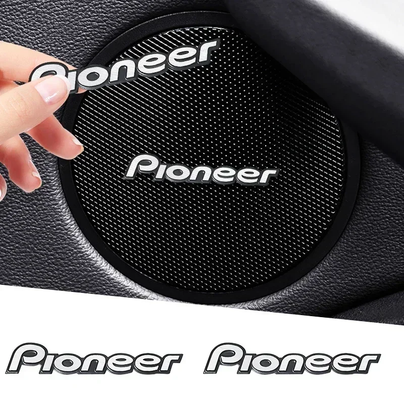 5/10 piezas de alta calidad, emblema metálico con logo Pioneer para coche, altavoz Hi-Fi, distintivo de audio, pegatina estéreo, accesorios de letras para auto