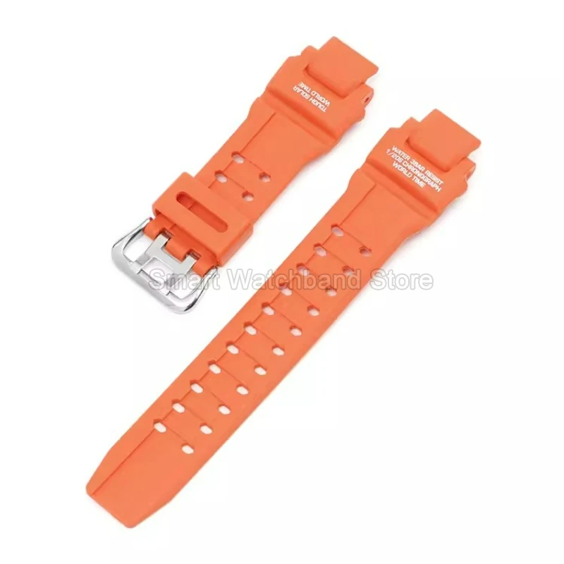 カシオ GRAVITY MASTER GA-1000/1100 GW-A1000/A1100/4000 凸面インターフェース樹脂時計ストラップブラックダークレッド耐摩耗性バンド