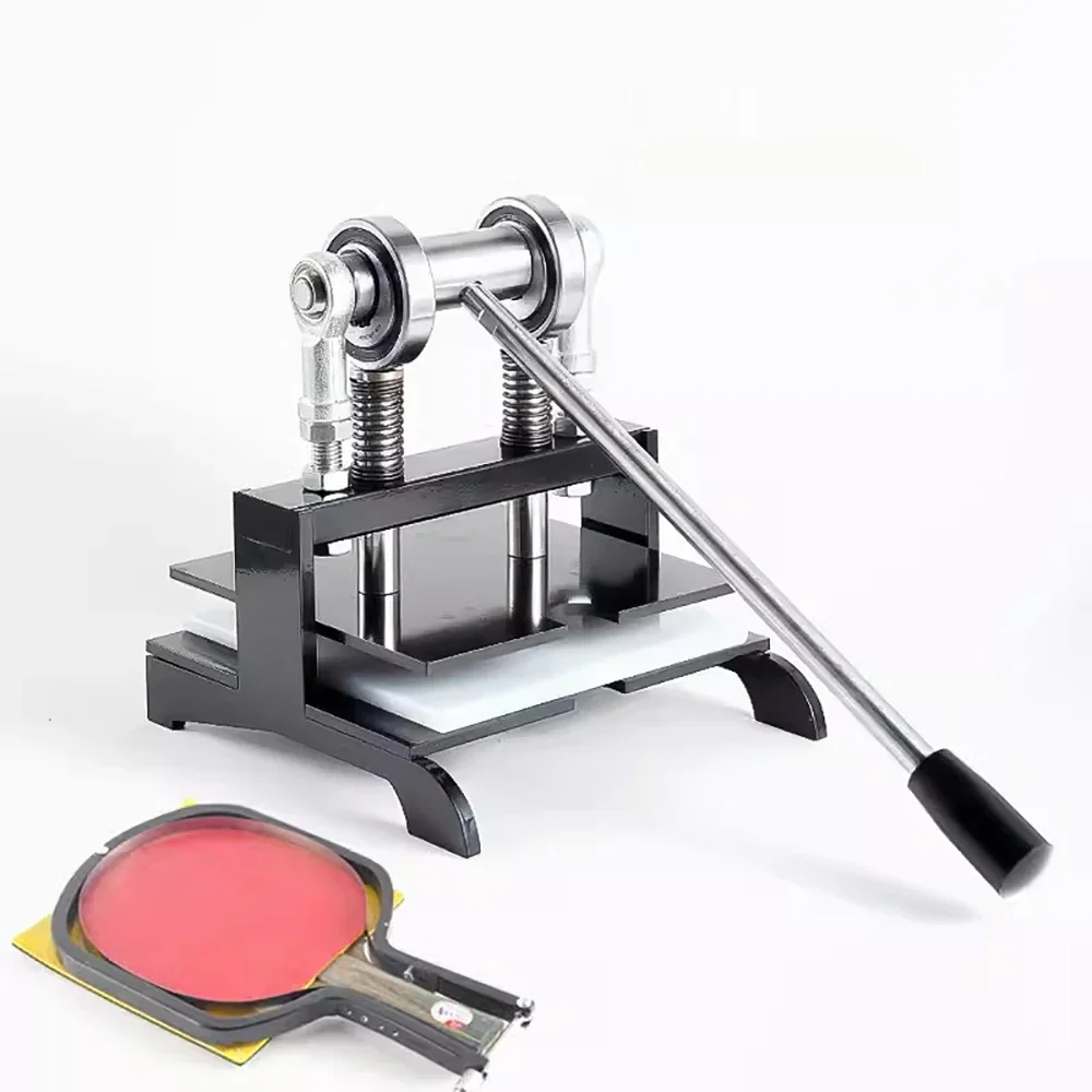 Tennis Racket Rubber Double Roller Bearing Manual Press Ping-Pang Bat Edge Cutter Pasting Device