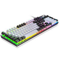 K500 Gaming Wired Keyboard Office Keyboard for Windows iOS Computer Laptops 104 Keys Mechanical Sensation Membrane Keyboards